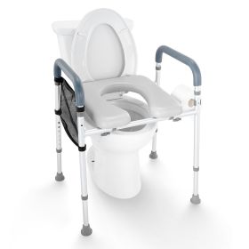 VEVOR Raised Toilet Seat, 7-Position Height Adjustment 19.3" - 25.2", 350lbs Weight Capacity, with Comfort Padded Aluminum Frame VEVOR Raised Toilet Seat, 7-Position Height Adjustment 19.3" - 25.2", 350lbs Weight Capacity, with Comfort Padded Aluminum Frame